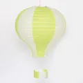 16 Zoll hellgrün und weiß gestreifte Heißluftballon faltbare Papierlaterne Deko - 16 Zoll 40cm / Grün-Weiß gestreift