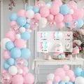Macaron pink and blue balloon arch kit for wedding, birthday, and party venue decoration. - HY20-Macaron Blue Pink / Approx 100 Pieces Set
