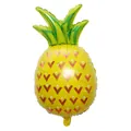 Detail shot of a vibrant pineapple-shaped aluminum foil balloon for party decor. - Realistic Pineapple Balloon / 18 Inch