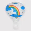 16-Zoll Heißluftballon-Papierlaterne mit Regenbogen- und blauen Wolkenmustern für Deko - 16 Zoll 40cm / Weiß mit Regenbogen