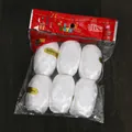 6-pack of white balloon ribbons for party decoration, measuring 5mm by 10m per roll - 6 Rolls Set / White