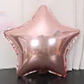 Detailed 18-inch rose gold star-shaped foil balloon for elegant wedding and party decor - Pentagram / 18 Inch