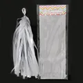 Guirnalda de borlas de papel de seda plateado DIY de 35cm para fiesta y bodas detalle - Plateado