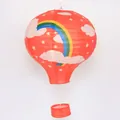 Dekorative rote 40cm Heißluftballon-Papierlaterne mit Regenbogen- und Sternenmuster - 16 Zoll 40cm / Roter Regenbogen