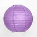 Vibrant purple round paper lantern for wedding celebrations and festive decorations - 23cm Regular Pole / Deep purple