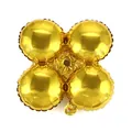 Shining golden four-leaf clover aluminum foil balloon for wedding arch and party decoration - 18 Inch / Round Clover / Gold