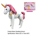 Large 3D standing unicorn foil balloon for kids birthday party and celebration - Standing 3D Unicorn