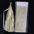 Guirnalda de borlas de papel de seda champán montada y en su embalaje original - Dorado