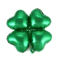 Green four-leaf clover heart-shaped foil balloon for party decoration - 18 Inch / Clover Heart / Green