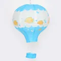 Dekorative 16 Zoll Heißluftballon Papierlaterne faltbar mit blauem Fischmuster für Feste - 16 Zoll 40cm / Meeresfische
