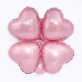 Pink four-leaf clover heart-shaped foil balloon for festive wedding party decorations - 18 Inch / Clover Heart / Pink