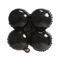 Premium black four-leaf clover shaped aluminum foil balloon for wedding and party arch decoration - 18 Inch / Round Clover / Black