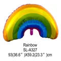 Large rainbow foil balloon for party decoration with 93x59.2 cm size specification - Classic Style Rainbow / 90x60cm