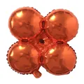 Glossy orange four-leaf clover shaped foil balloon for festive party and wedding decoration - 18 Inch / Round Clover / Orange