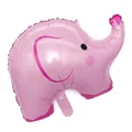 Detailed view of a pink elephant-shaped foil balloon for birthday party decorations. - Cute Elephant / 50 Pieces / Pink
