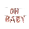 Rose gold OH BABY foil letter balloons set for baby shower and birthday party decoration - Rose Gold Set / Set of 6
