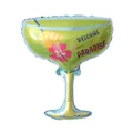 Tropical margarita cocktail glass shaped foil balloon for summer party celebrations - Summer Drink Glass / 50 Pieces