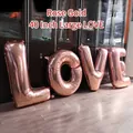 Large 40-inch rose gold LOVE letter foil balloon set for wedding and birthday room decor - LOVE / 40 Inch / Rose Gold