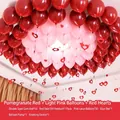 Red and pink ceiling balloon decoration set with heart pendants for wedding party - Wedding Room Ceiling T1