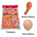 10-inch macaron peach latex balloons set for birthday and wedding party decoration - 100 Pieces Pack / Macaron Orange