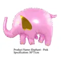 Adorable pink elephant foil balloon 50x71cm perfect for kids birthday party decoration - New Elephant / 50 Pieces / Pink