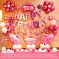 Pink ballerina theme birthday balloon decoration set for baby girl first birthday party - Pink Ballet