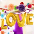 40-inch gold LOVE foil balloon set for elegant wedding and birthday party decoration - LOVE / 32 inch / Gold
