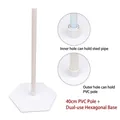 Detail view of the 40cm PVC pole and dual-purpose hexagonal base socket - Dual-Use Base + PVC Pole