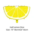 Palloncino in alluminio a forma di fetta di limone per decorazioni estive 48x66 cm - Mezza Fetta di Limone Giallo / 48x66cm