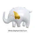 Mignon ballon éléphant blanc en aluminium pour décoration de fête, taille 50x71cm - Nouvel Éléphant / 50 Pièces / Blanc