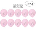 10 pack of 10-inch pink unicorn printed latex balloons for kids birthday parties - Colorful White Baby Pony