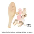 18-inch transparent latex balloon with mixed confetti in single OPP bag packing - 18 Inch Multicolor