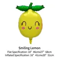 Palloncino in alluminio a forma di limone sorridente per decorazioni. - Limone Sorridente / 18x27 Pollici