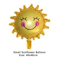 Small yellow sun smile face foil balloon for kids birthday party decoration 40x46cm - Small Smile Sunflower / 40x46cm