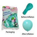 10 Zoll Macaron Minzgrün Latexballons verpackt, aufgeblasen und nicht aufgeblasen - 100 Stück Packung / Macaron Tiffany Blau