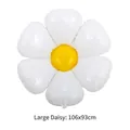 Large white and yellow daisy flower foil balloon for birthday party decor, 106x93cm - Large Daisy Print / 106x93cm