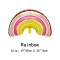 Rainbow shaped aluminum foil balloon for party decoration, 19 x 30 inches size - Valentine Rainbow / 49x76cm
