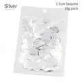 Silver 1.5cm round sequins confetti for wedding balloon decoration, 10g per bag - 1.5cm Silver Confetti 10g Pack