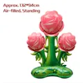 Extra large 4D pink rose flower aluminum film balloon for party standing decoration - 3D Pink Rose Flower / 132x90x90cm