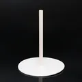 White circular base stand with vertical support pole for balloon arch decorations - PVC Pole + Large Base
