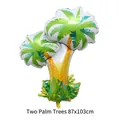 Large tropical palm tree aluminum foil balloon for Hawaiian summer party decoration - Two Palm Trees / 87x103cm / Multicolor