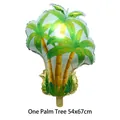 Large tropical palm tree shaped aluminum foil balloon for party decor, size 54x67cm. - One Palm Tree / 54x67cm / Multicolor