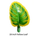 18 inch yellow and green monstera leaf aluminum foil balloon for Hawaii party decoration - Monstera Leaves / 18 Inch / Yellow