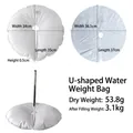 U-shaped inflatable water bag base for balloon arch weighted support stand accessory - U-Shaped Water Bag / White