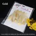 Premium gold confetti clear latex balloons 18 inch for wedding party and festive decoration - 5 Pcs Gold Confetti Balloons With Card