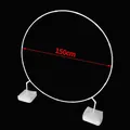 White circular balloon arch bracket frame with 150cm diameter for wedding party decoration - Reinforced Style (150cm) / 150cm Circle with Two Square Water Bag Bases