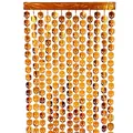 Vibrant orange Halloween skull foil fringe curtain backdrop for festive party wall decoration - Orange Skull Foil Fringe Curtain / 1x2 Meters