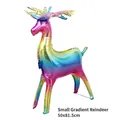 Small standing reindeer aluminum foil balloon with rainbow gradient finish 50x81.5cm - Small Gradient Reindeer
