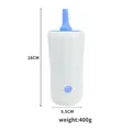 Tragbare elektrische Ballonpumpe mit blauem Aufsatz und Knopf, 16 cm Produkthöhe - Mini US-Stecker / Blau