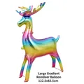 Large rainbow gradient standing reindeer foil balloon for Christmas decoration 122cm - Large Gradient Reindeer